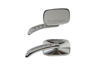 HARLEY Oval-Spiegelset Chrom passend für alle Modelle ab 1965, zur linken und rechten Montage