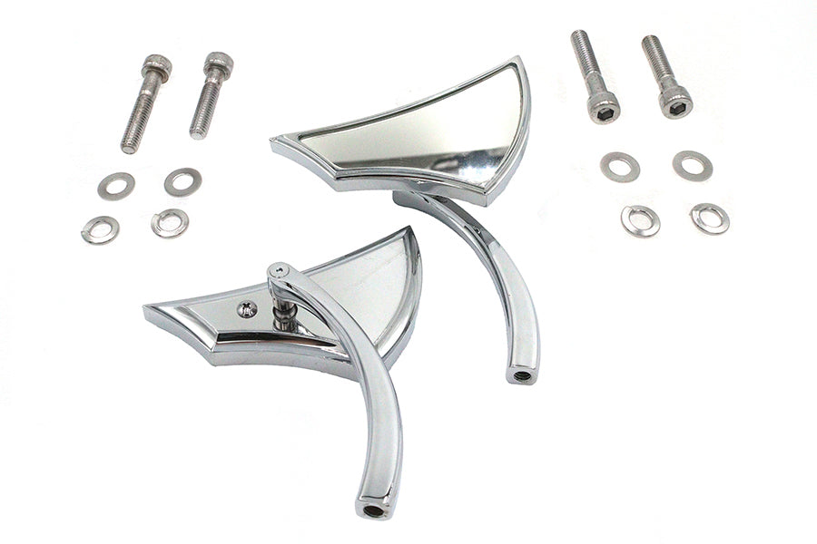 HARLEY Axe Style Mirror Set Fits All 1965-UP, models for left and right side application