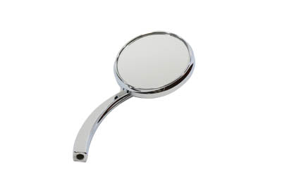 HARLEY Round Mirror Chrome with Billet Stem fits 1965-UP All, models for left or right side application