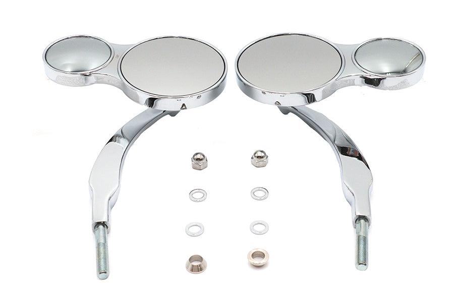 HARLEY Split Vision runder Spiegel-Set passend für alle Modelle ab 1965, zur Montage links und rechts