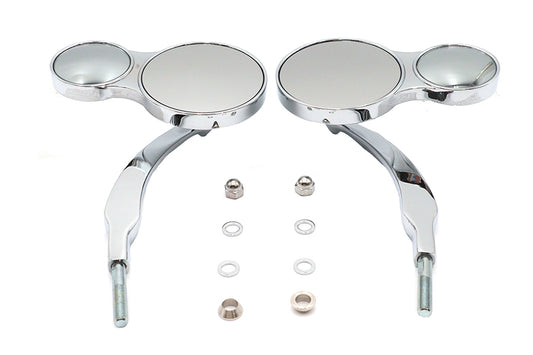 HARLEY Split Vision runder Spiegel-Set passend für alle Modelle ab 1965, zur Montage links und rechts