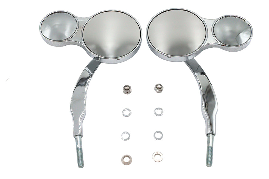 HARLEY Split Vision runder Spiegel-Set passend für alle Modelle ab 1965, zur Montage links und rechts