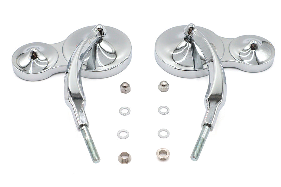HARLEY Split Vision runder Spiegel-Set passend für alle Modelle ab 1965, zur Montage links und rechts