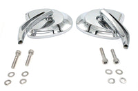 HARLEY Mini Tapered Spiegelset mit kurzem geschlitztem Vorbau, passend für alle Modelle ab 1965, für links und rechts
