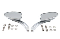 HARLEY Mini Tapered Spiegel-Set mit langem geschlitztem Arm, passend für alle Modelle von 1965 bis heute, für linke und rechte Seite