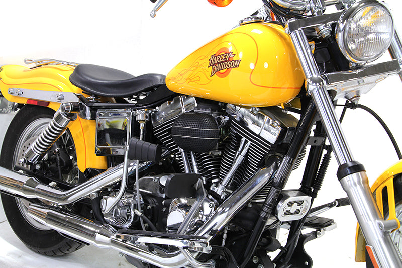 HARLEY Black Wyatt Gatling Luftfilter-Baugruppe passend für 1993-2007 FXST, 1993-2007 FXD,