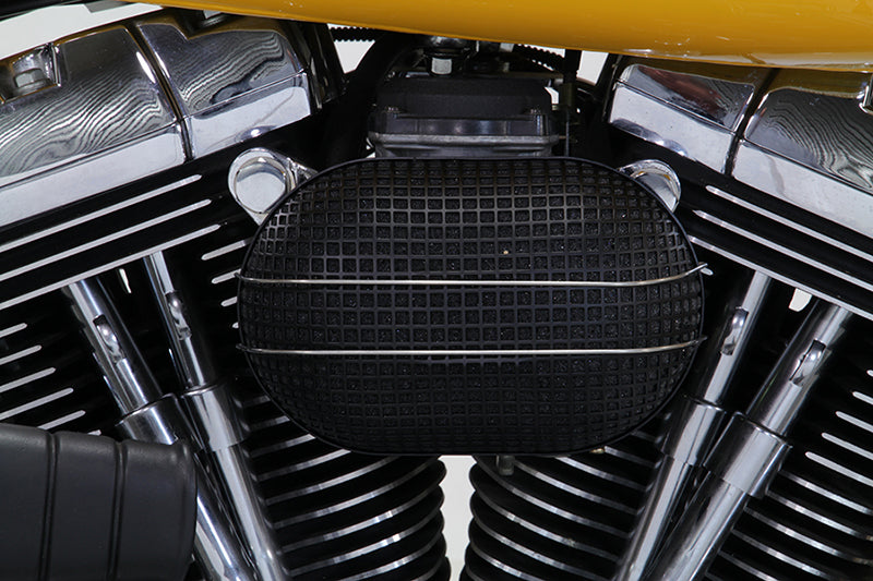 HARLEY Black Wyatt Gatling Luftfilter-Baugruppe passend für 1993-2007 FXST, 1993-2007 FXD,