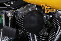 HARLEY Schwarzer Wyatt Gatling Luftfilterbaugruppe Passend für 1993-2007 FXST, 1993-2007 FXD,