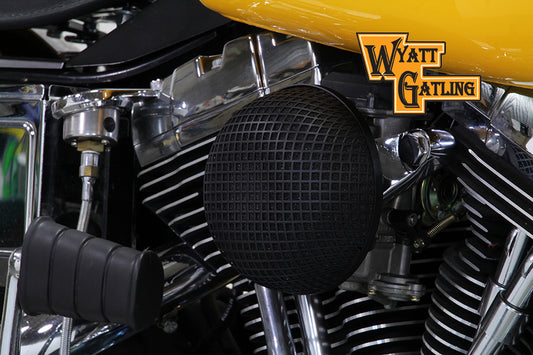HARLEY Schwarzer Wyatt Gatling Luftfilterbaugruppe Passend für 1993-2007 FXST, 1993-2007 FXD,
