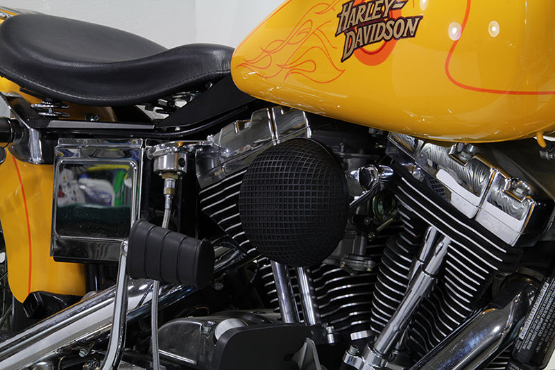 HARLEY Schwarzer Wyatt Gatling Luftfilterbaugruppe Passend für 1993-2007 FXST, 1993-2007 FXD,