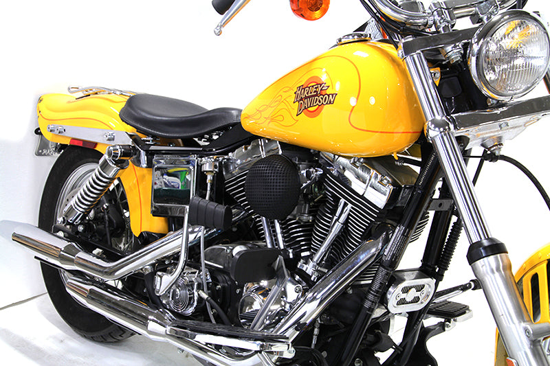 HARLEY Schwarzer Wyatt Gatling Luftfilterbaugruppe Passend für 1993-2007 FXST, 1993-2007 FXD,