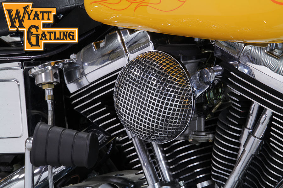 HARLEY Chrom Wyatt Gatling Luftfilterbaugruppe passend für 1993-2007 FXST, 1993-2007 FXD,