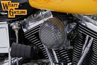 HARLEY Chrom Wyatt Gatling Luftfilterbaugruppe passend für 1993-2007 FXST, 1993-2007 FXD,