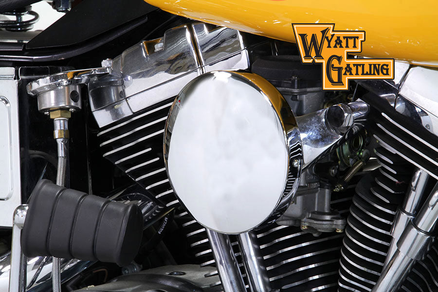 HARLEY Chrom Wyatt Gatling Luftfilterbaugruppe passend für 1993-2007 FXST, 1993-2007 FXD,