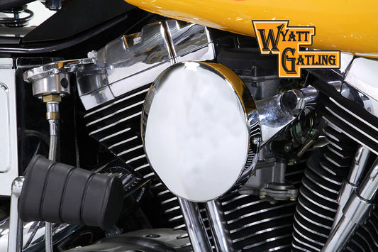 HARLEY Chrom Wyatt Gatling Luftfilterbaugruppe passend für 1993-2007 FXST, 1993-2007 FXD,
