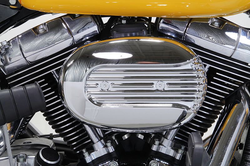 HARLEY Chrom Wyatt Gatling Luftfilter-Baugruppe passend für 1993-2007 FXST, 1993-2007 FXD,