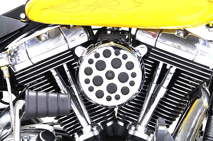 HARLEY Chrom Wyatt Gatling Luftfilter-Baugruppe passend für 1993-2007 FXST, 1993-2007 FXD,