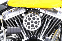HARLEY Chrom Wyatt Gatling Luftfilter-Baugruppe passend für 1993-2007 FXST, 1993-2007 FXD,