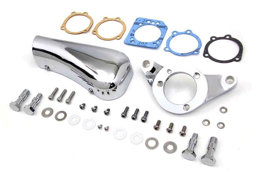 HARLEY Chrom Wyatt Gatling Luftfilter-Schnorchel-Baugruppe passend für 1993-2007 FXST, 1993-2007 FXD,