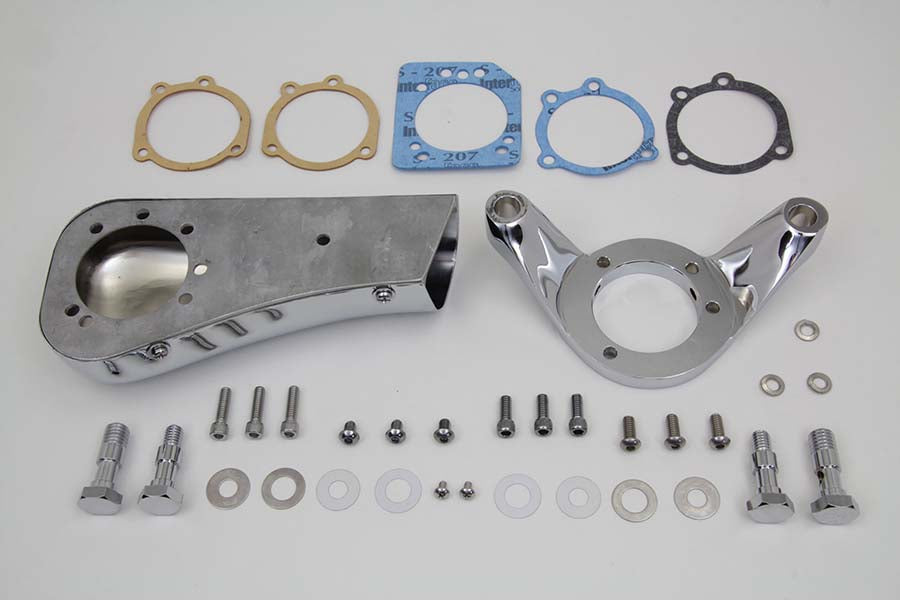 HARLEY Chrom Wyatt Gatling Luftfilter-Schnorchel-Baugruppe passend für 1993-2007 FXST, 1993-2007 FXD,