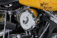 HARLEY Chrom Wyatt Gatling Luftfilterbaugruppe passend für 1993-2007 FXST, 1993-2007 FXD,