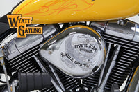 HARLEY Verchromter Wyatt Gatling Luftfiltergehäuse passend für 1993-2007 FXST, 1993-2007 FXD,