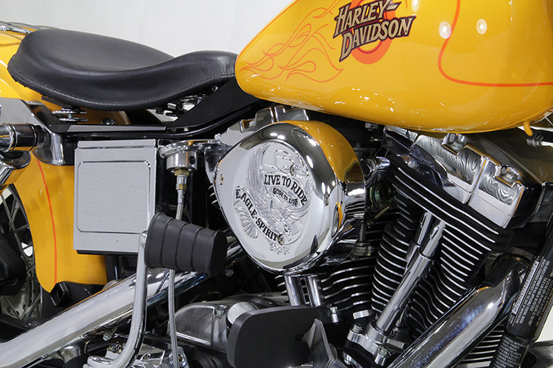 HARLEY Verchromter Wyatt Gatling Luftfiltergehäuse passend für 1993-2007 FXST, 1993-2007 FXD,