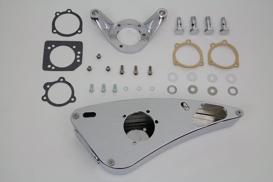 HARLEY Chrom Wyatt Gatling Luftfiltergehäuse passt für 1993-2007 FXST, 1993-2007 FXD,