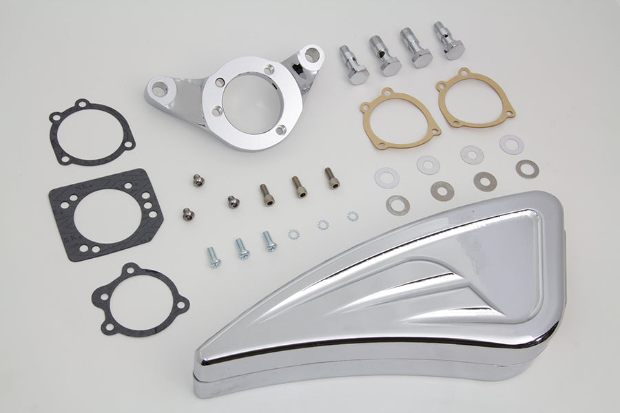 HARLEY Chrom Wyatt Gatling Luftfiltergehäuse passt für 1993-2007 FXST, 1993-2007 FXD,