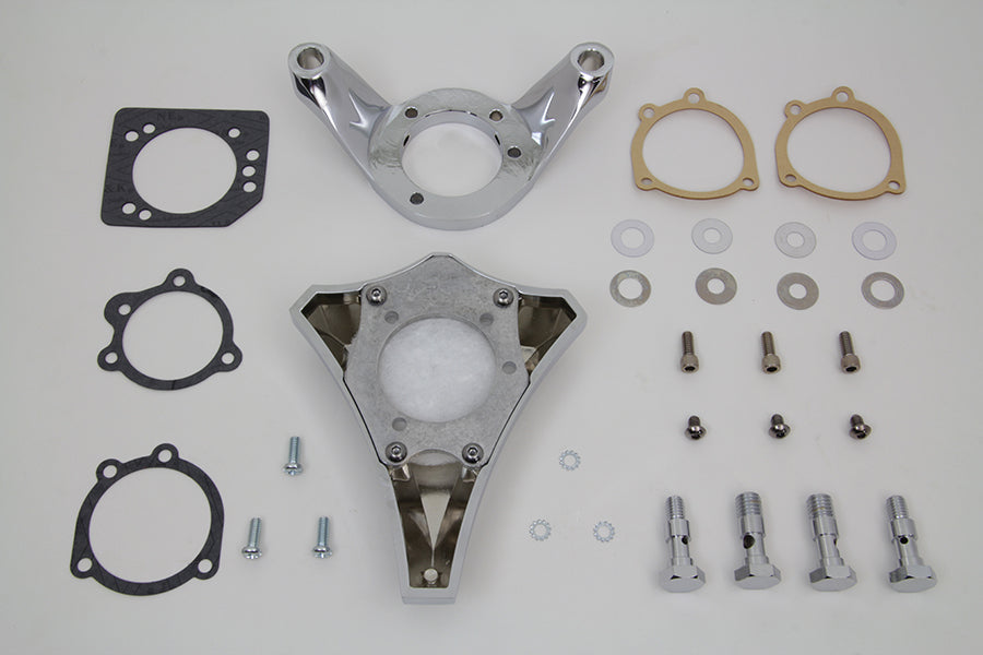 HARLEY Chrom Wyatt Gatling Luftfilter-Baugruppe passend für 1993-2007 FXST, 1993-2007 FXD,