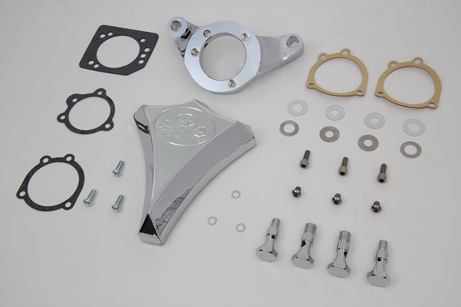 HARLEY Chrom Wyatt Gatling Luftfilter-Baugruppe passend für 1993–2007 FXST, 1993–2007 FXD,
