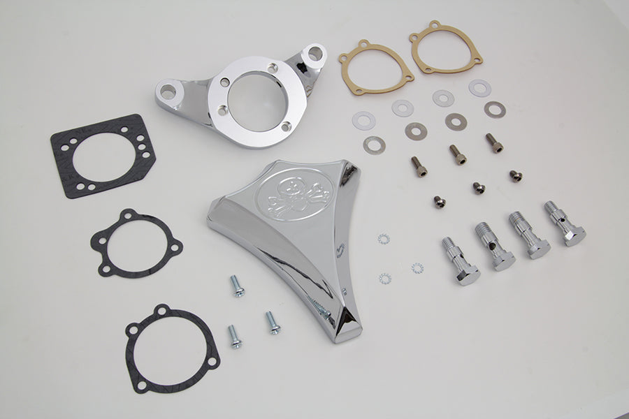 HARLEY Chrom Wyatt Gatling Luftfilter-Baugruppe passend für 1993–2007 FXST, 1993–2007 FXD,