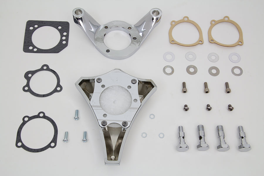 HARLEY Chrom Wyatt Gatling Luftfilter-Baugruppe passend für 1993–2007 FXST, 1993–2007 FXD,