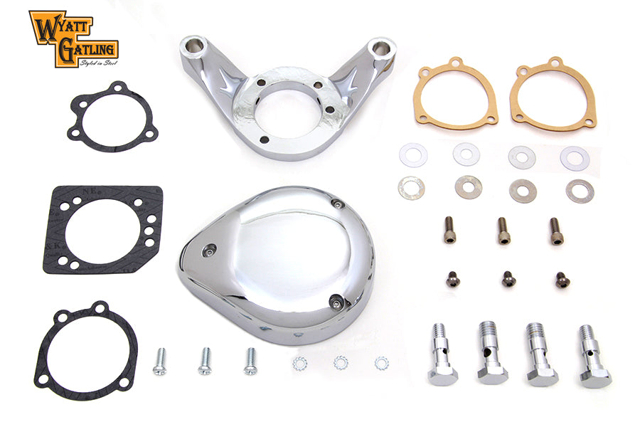 HARLEY Chrom Wyatt Gatling Luftfilter-Baugruppe passt für 1993-2007 FXST, 1993-2007 FXD,