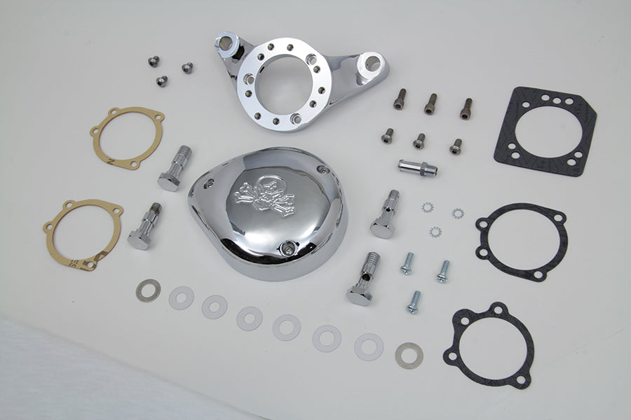 HARLEY Chrom Wyatt Gatling Luftfilter-Baugruppe passend für 1993-2007 FXST, 1993-2007 FXD,