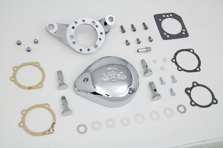 HARLEY Chrom Wyatt Gatling Luftfilter-Baugruppe passend für 1993-2007 FXST, 1993-2007 FXD,
