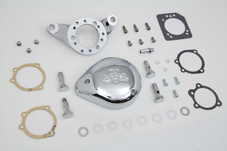 HARLEY Chrom Wyatt Gatling Luftfilter-Baugruppe passend für 1993-2007 FXST, 1993-2007 FXD,