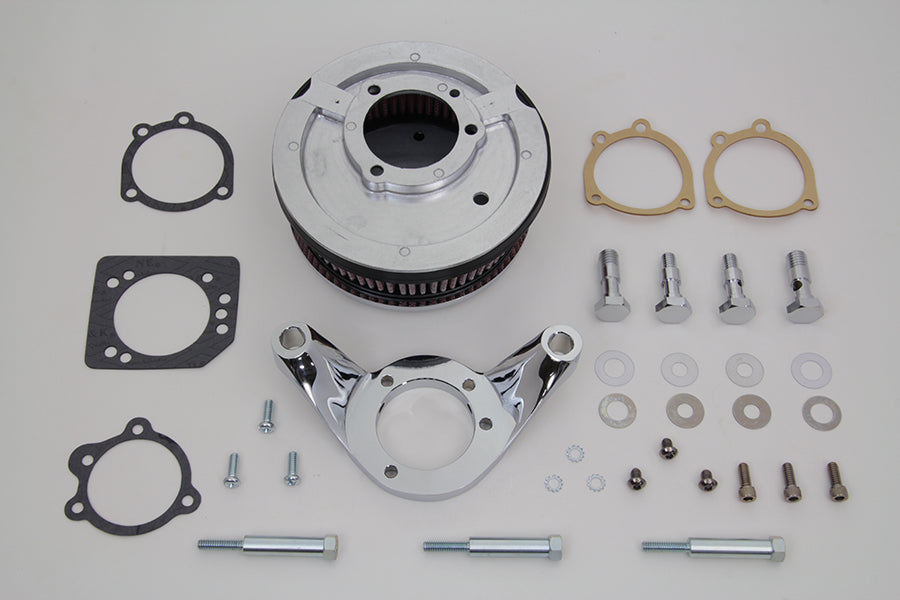 HARLEY Chrom Wyatt Gatling Luftfilter-Baugruppe passend für 1993-2007 FXD, 1993-2007 FXST,
