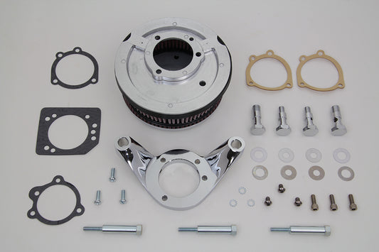 HARLEY Chrom Wyatt Gatling Luftfilter-Baugruppe passend für 1993-2007 FXD, 1993-2007 FXST,