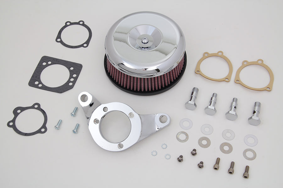 HARLEY Chrom Wyatt Gatling Luftfilter-Baugruppe passend für 1993-2007 FXD, 1993-2007 FXST,