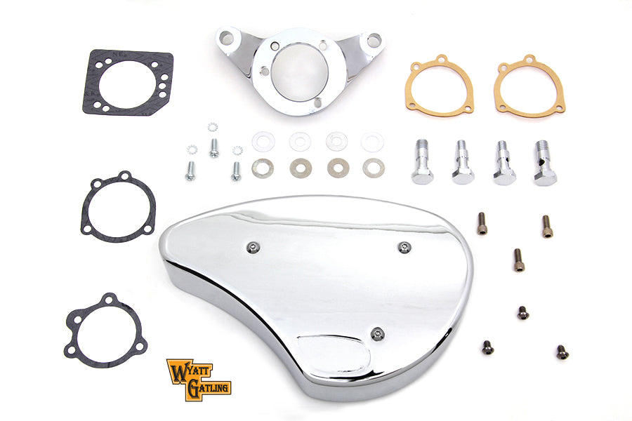 HARLEY Chrom Wyatt Gatling Luftfilter-Baugruppe passend für 1993-2007 FXST, 1993-2007 FXD,