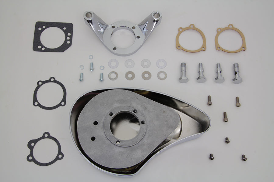 HARLEY Chrom Wyatt Gatling Luftfilter-Baugruppe passend für 1993-2007 FXST, 1993-2007 FXD,
