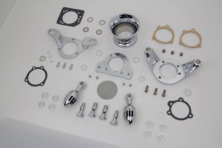HARLEY Chrom Wyatt Gatling Velocity Stack Baugruppe passend für 1993-2007 FXST, 1993-2007 FXD,