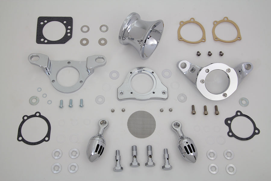 HARLEY Chrom Wyatt Gatling Velocity Stack Baugruppe passend für 1993-2007 FXST, 1993-2007 FXD,