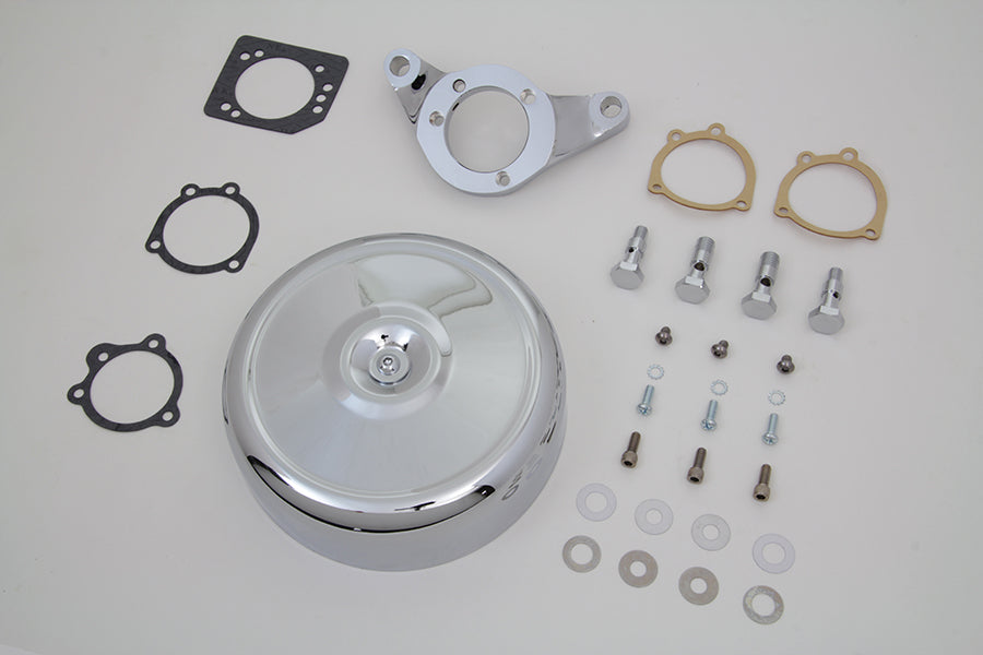HARLEY Chrom Wyatt Gatling Luftfilter-Baugruppe passend für 1993–2007 FXST, 1993–2007 FXD,