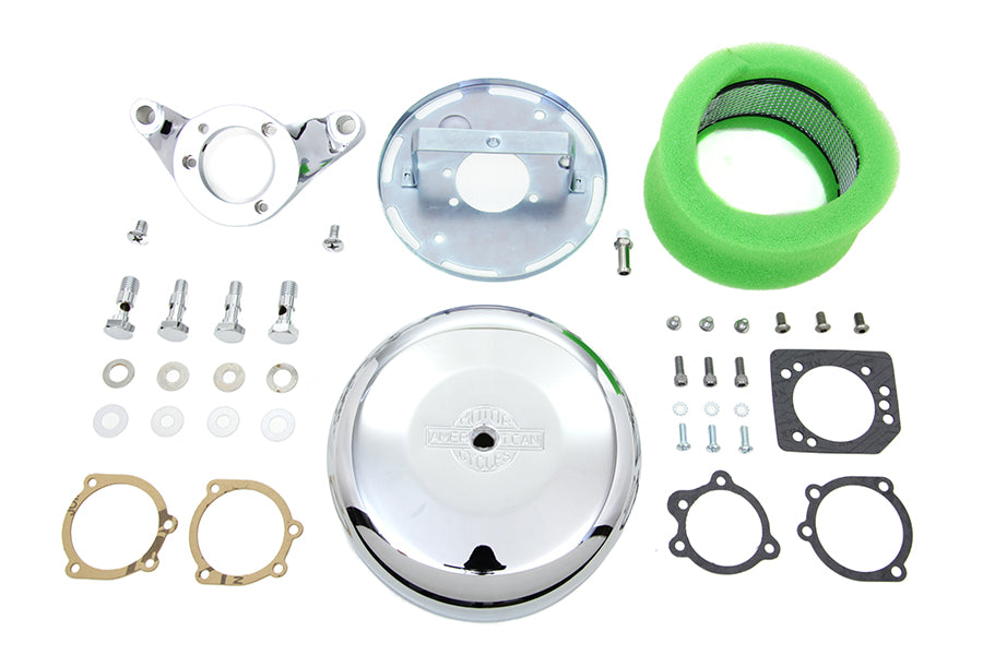 HARLEY Chrome Wyatt Gatling Luftfilterbaugruppe passend für 1993-2007 FXST, 1993-2007 FXD,