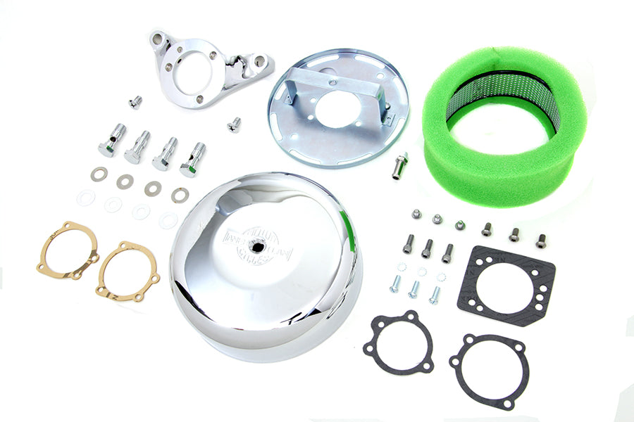 HARLEY Chrome Wyatt Gatling Luftfilterbaugruppe passend für 1993-2007 FXST, 1993-2007 FXD,