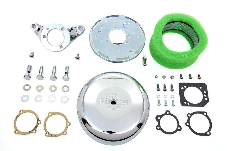 HARLEY Chrome Wyatt Gatling Luftfilterbaugruppe passend für 1993-2007 FXST, 1993-2007 FXD,