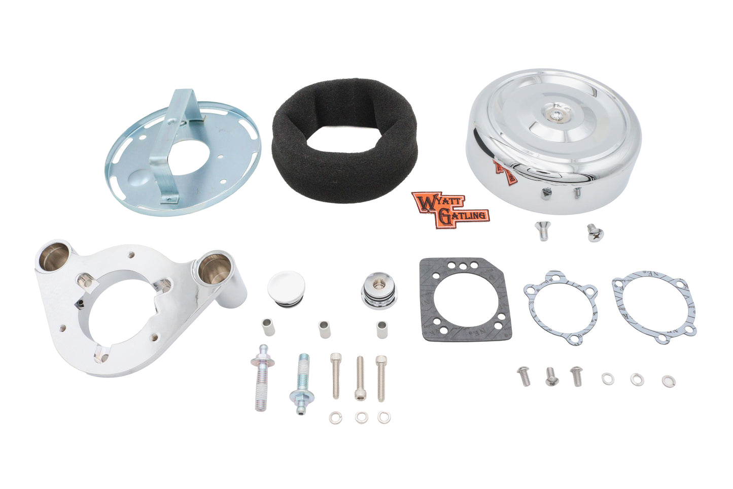 HARLEY 7 Zoll Retro Luftfilter Baugruppe Chrom Passend für 2008-2016 FLT, 2016-2017 FLST, 2016-2017 FX