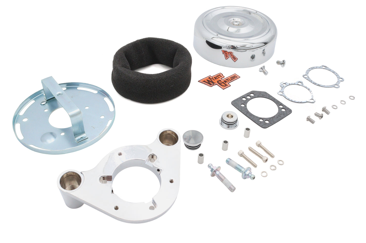 HARLEY 7 Zoll Retro Luftfilter Baugruppe Chrom Passend für 2008-2016 FLT, 2016-2017 FLST, 2016-2017 FX